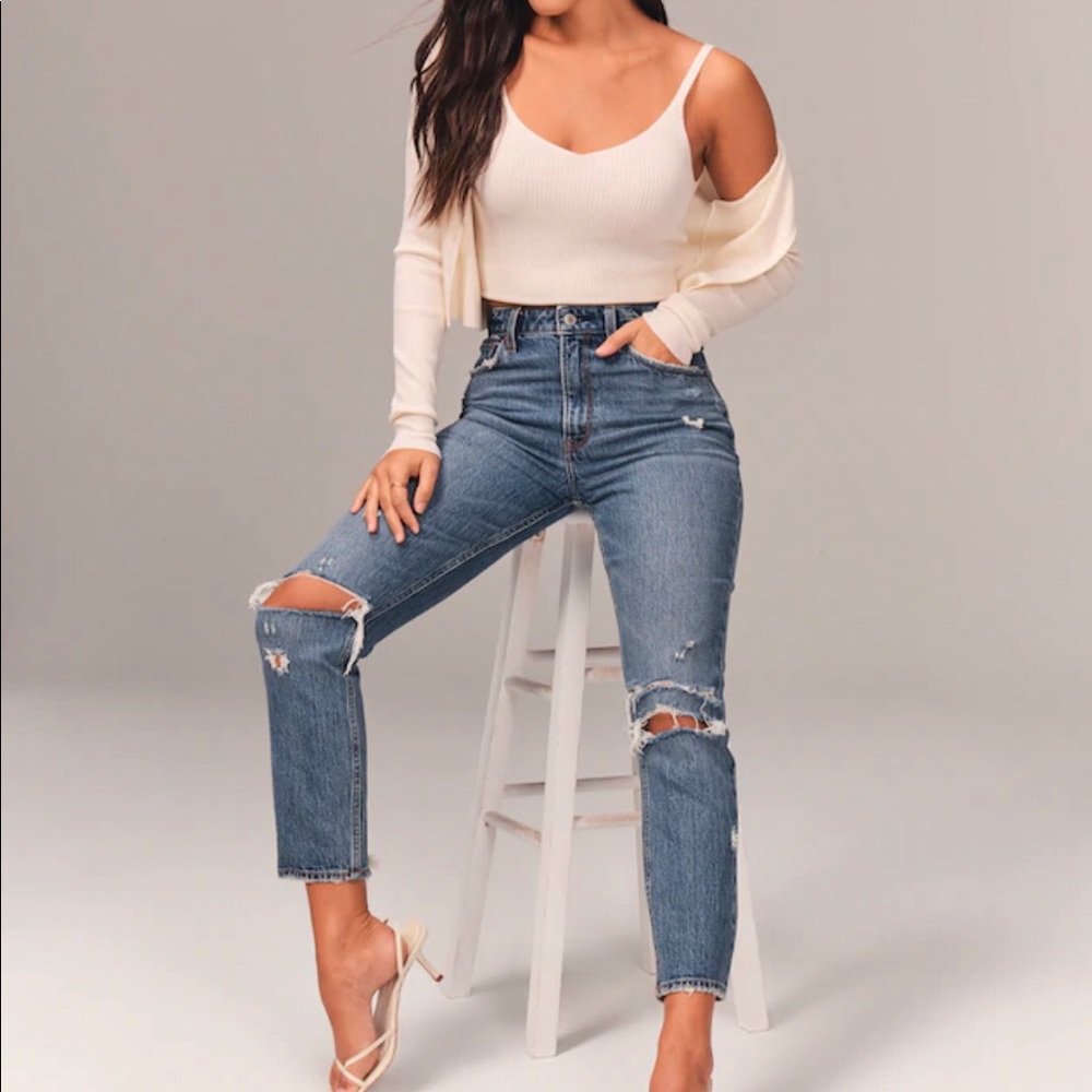 Abercrombie & Fitch Curve Love Mom Jeans size 25